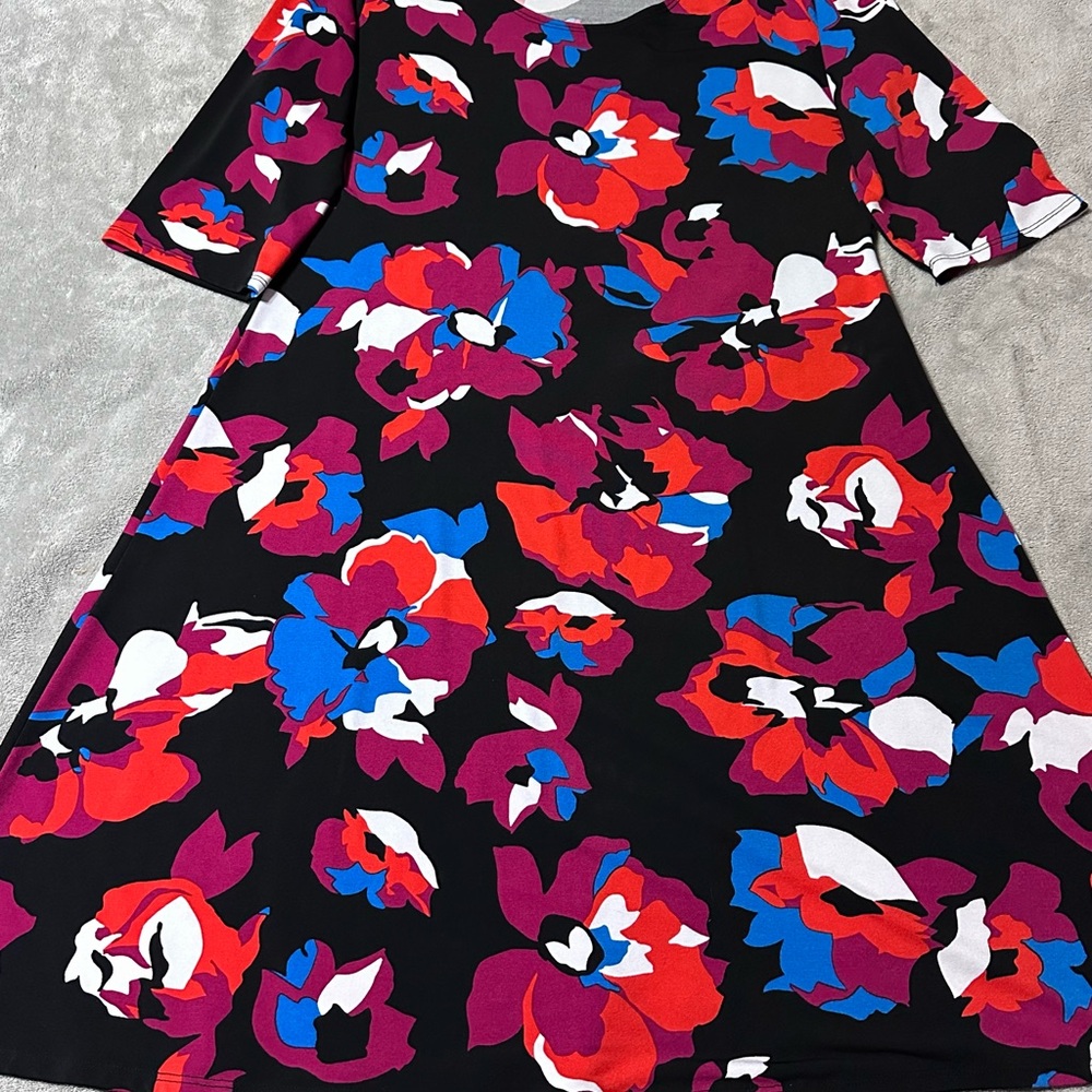 Roz&Ali Women’s Bold Floral Print Dress, M